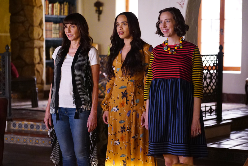 Mary Steenburgen (left), Cleopatra Coleman and Kristen Schaal